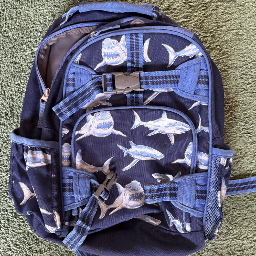 Pottery Barn Kids Blue Shark Backpack